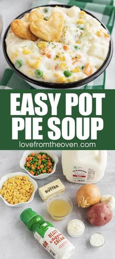 an easy pot pie recipe with ingredients to make it