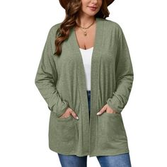 A classic yet stylish cardigan that is versatile. Long sleeve soft button down womens plus size cardigans. This is the high quality, well-made cardigan sweaters for curvey women. The fabric is stretchy and soft, the cut of this lightweight cardigan is cute, casual and fits well. The buttons are a unique look for this womens lightweight sweaters. And this sweater also has a long V neck which is good for showing off your neck curve. Whatever you are wearing underneath, highly recommend this Women Sence Style, Black Plain Dress, Lightweight Open Front Cardigan, Long Open Cardigan, Plus Size Fall, Summer Cardigan, Cardigan Sweaters, Plus Size Cardigans, Women Sweaters