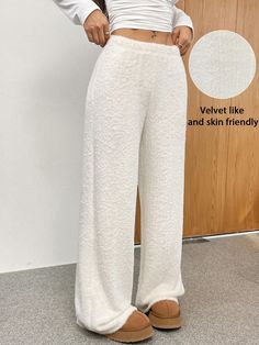 Women's Solid Color Casual Loose Knit Sweater & Pants Set Apricot Casual   Knitted Fabric Plain Straight Leg Medium Stretch  Women Clothing, size features are:Bust: ,Length: ,Sleeve Length: Summer Bodysuits, Loose Knit Sweater, Loose Knit Sweaters, Fashion Tights, Loose Knit, Women Pants, Sweater Pants, Knit Pants, Boho Women