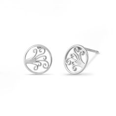 Boma Jewelry Air Wind Element Studs Wind Element, Zodiac Elements, Air Element, Circle Stud Earrings, Circle Earrings Studs, Circle Studs, Vermeil Jewelry, Jewelry Sterling Silver, Sustainable Jewelry