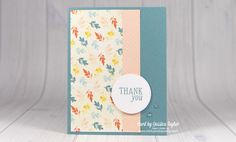 a thank you card made with stampin's autumn leaves and the words, thank you