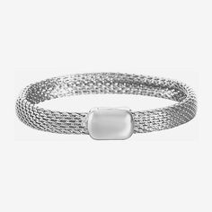 Perfect for slipping on that last-minute pop of chic, this silver-tone bracelet by Monet features a sleek and stylish magnetic closure.Metal: Silver tone MetalJewelry photos are enlarged to show detail.Jewelry Closure: Magnetic ClaspChain Length: 7 1/2 InchChain Width: .28 MillimetersCare: Wipe CleanBracelet Type: Tennis BraceletsMetal: ZincCountry of Origin: Imported Modern Silver Stackable Chain Bracelet, Chic Silver Stackable Bracelets, Silver Magnetic Bracelets, Modern Silver Bracelets With Magnetic Closure, Modern Silver Magnetic Bracelets, Modern Silver Magnetic Bracelet, Silver Minimalist Magnetic Bracelet, Minimalist Silver Magnetic Bracelet, Minimalist Magnetic Silver Bracelet