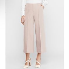 New With Tag Size: 2 Regular (2r) Color: Light Pink Measurements: Waist- 28” Hip- 36” Length- 36.5” Inseam- 26.5” Tailored Wide-leg Pants For Spring, Tailored Bottoms For Office In Spring, Tailored Spring Office Bottoms, Spring Workwear Wide-leg Pants, Wide-leg Pants For Office In Spring, Spring Wide-leg Office Pants, Tailored Bottoms For Spring Workwear, Spring Office Wide-leg Pants, Tailored Ankle-length Wide Leg Pants For Spring