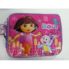 Lunch Bag. Size (Approx.) ~9" x 8" x 4". Zipper Closure. Carry Handle. Adjustable Shoulder Strap. Licensed Products. Size: One Size.  Color: Pink.  Gender: female.  Age Group: kids. Dora Boots, Toddler Girl Toys, Kids Fleece, Girls School, Childrens Backpacks, Dora The Explorer, Insulated Lunch Box, Insulated Lunch Bags, Back To School Gifts