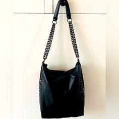 Zara Hobo Bag With Chain New. Never Has Been Used. Brand New Everyday Bucket Bag With Chain, Everyday Bucket Shoulder Bag With Chain Strap, Zara Evening Shoulder Bag With Chain Strap, Trendy Black Shoulder Bag For Everyday, Everyday Use Shoulder Bag With Chain, Edgy Shoulder Bag With Chain Strap For Everyday, Chain Shoulder Bag For Everyday Use, Edgy Rectangular Shoulder Bag With Chain Strap, Edgy Shoulder Bag With Chain Strap