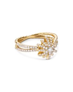 David Yurman Pave Diamond Starburst Ring in 18K Yellow Gold Starburst Ring, Yellow Gold Jewelry, 18k Yellow Gold Ring, Yellow Gold Ring, David Yurman, Pave Diamonds, Rose Gold Ring, Gold Ring, Gold Jewelry