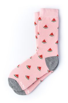 Bite into style and embrace summer all year round with the watermelon sock. This sunny style will make your day feel like a picnic. Food Socks, One In A Melon, A Picnic, Socks Women, Melon, Make Your Day, Sunnies, Feel Like, Watermelon