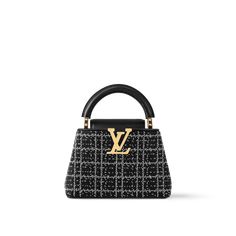 LOUIS VUITTON® - Capucines Mini - Black Louis Vuitton Mini Bag, Louis Vuitton Capucines Mini, Tas Louis Vuitton, Capucines Mini, Tas Lv, 2024 Runway, Expensive Bag, Black Louis Vuitton, Louis Vuitton Capucines