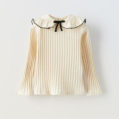 Nwt Zara Collar Rib Top 18-24m D Cream Tops For Spring Playtime, Cute Winter Tops By Zara, Casual Cream Tops For Playwear, Cute Cream Playwear Top, Cute Cream Top For Playwear, Cute Cream Top For Fall, Cute Zara Tops For Fall, Cream Tops For Spring Playwear, Zara Cream Long Sleeve Tops