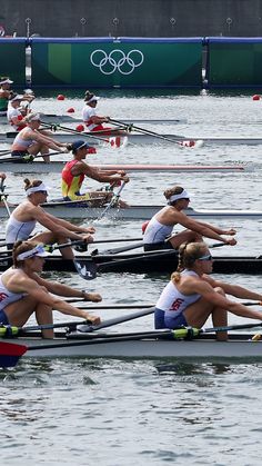 the rowers are competing in the rowing event