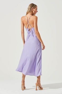 Gaia Midi Dress – ASTR The Label Knee-length Maxi Dress With Tie Back For Brunch, Knee-length Maxi Dress For Brunch With Tie Back, Tie-back Midi Dress For Night Out, Spring V-neck Cross-tied Dresses, Spring Maxi Dress With Crisscross Straps For Night Out, Elegant Spring Slip Dress With Crisscross Straps, Elegant Slip Dress With Crisscross Straps For Spring, Maxi Length Dress With Crisscross Straps For Date Night, Spring Dress With Spaghetti Straps And Cross-tied Detail