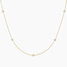 14K Gold Diamond Station Necklace Dainty Necklacediamond - Etsy Dainty Necklace Diamond, Delicate Diamond Necklace, Diamond Chain Necklace, Detailed Necklace, Diamond Jewelry Necklace, Bezel Set Diamond, Jewelry Essentials, Elegant Necklace, Diamond Chain