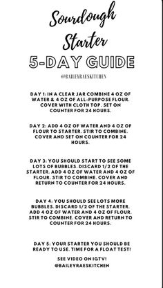 the 5 - day guide is shown in black and white, with text on it