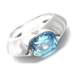 Piaget 18k White Gold Diamond Blue Topaz Modern Dome Ring, Size 54 Us 6.75 Metal: 18k White Gold Weight: 11.6 Grams Stones: 1 Brilliant Round Cut Diamonds Approx .02 Ctw 1 Blue Topaz Approx 7.5 By 8mm Ring Size: 54 Or Us 6.75, 5mm-7mm Band Hallmarks: 750 A79254 54 Piaget 1998 9240nhe Dome Ring, Domed Ring, Round Cut Diamond, Womens Jewelry Rings, White Gold Diamonds, Blue Gold, Blue Topaz, Round Cut, Gold Diamond