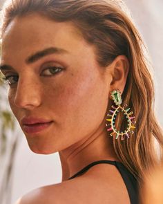 Kelsey Gold Statement Earrings in Multi Mix | Kendra Scott Dainty Jewelry Necklace, Engagement Rings Sale, Bar Jewelry, Gold Statement Earrings, Gold Statement Necklace, Gold Bracelet Cuff, Zodiac Jewelry, Gold Cuffs, Demi Fine Jewelry