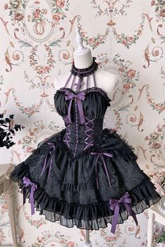 Purple Tube Top, Mode Emo, Mode Kawaii, Výtvarné Reference, Gothic Cross, Ballet Dress, June 2022, Dress Crafts