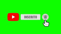 a hand clicking the button on a green screen with an arrow pointing to it that says inscrito