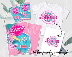 three t - shirts with the name brana on them, and two other items