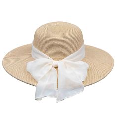 Straw Sun Hat with Chiffon Bow - Karen Keith Hats — SetarTrading Hats Summer Boater Hat For Kentucky Derby Picnic, Summer Sun Hat For Kentucky Derby Picnic, Summer Sun Hat For Kentucky Derby And Picnics, Summer Sun Hat For Picnic And Kentucky Derby, Spring Hats With Uv Protection For Picnic, Wide Brim Sun Hat For Garden Party In Summer, Adjustable Summer Straw Hat For Garden Party, Adjustable Boater Hat For Summer Garden Party, Wide Brim Boater Hat For Picnic