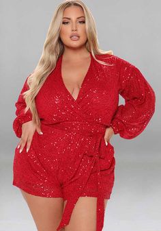 Plus Size Sequin Jumpsuit, Sequin Material, Romper Designs, Vegas Dresses, Long Sleeve Sequin Dress, Sequin Rompers, Designer Jumpsuits, Half Sleeve Dresses, Long Sleeve Jumpsuit