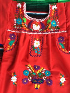 Hand Embroidered Dress, Mexican Dress, San Jacinto, Mexican Dresses, Girls Dress, Embroidered Dress, Beautiful Hand, Love Your, First Year