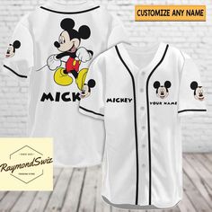 Introducing our Mickey Jersey Shirt, the perfect blend of comfort and style! This Custom Mickey Baseball Jersey is a must-have Crocs Slippers, Gifts For Disney Lovers, Mickey Mouse Design, Hawaiian Shirt Women, Happy Stickers, Mickey Mouse Cartoon, Mouse Print, Disney Lover, Polo Shirt Women