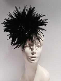 Black Feather Headpiece- 1920 Headdress- Fascinator- Wedding -1950s- Handmade in USA- Vintage Inspired - Head Band Hello, This feather fascinator is made with 11 inch black feathers and is about 5 inches high. They are placed on a 1/8 black satin covered band that fits any adult head size (8 to 80 years old) and is very comfortable. Available colors: Black ( shown) Brown white Turquoise Fuchsia etc. -------------------------------------------------- To add a veil to this fascinator please purcha Flapper Evening Headpiece With Feathers, Fitted Black Headpiece For Vintage Events, Black Flapper Headpiece For Costume Party, Black Gatsby Style Fascinator, Gatsby Style Feather Trim Headpiece For Evening, Black Flapper Headpieces For Vintage Events, Black Gatsby Fascinator For Parties, Gatsby Style Black Fascinator For Parties, Black Gatsby Style Fascinator For Party