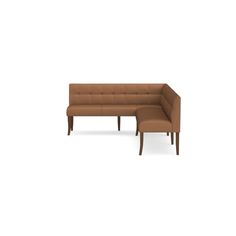 an image of a couch and ottoman in the same color as it appears to be brown