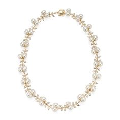 Braybrook & Britten Jasmine Pearl & Zirconia Necklace. Pearl, CZ and gilded Sterling Silver. Silver Leaves, Zirconia Necklace, Necklace Pearl, Bring It, Mother Of The Bride