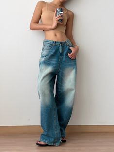 Super wide leg denim jeans distressed fabric look. Oversized comfortable fit. Model is in MINUSEY S. ✔️ Free worldwide express shipping over $100✔️ Loved by 6,500+ customers✔️ Limited edition collections, maximum style⠀⠀⠀⠀⠀⠀⠀⠀⠀Stay ahead of the trend with can’t-find-anywhere-else staples. Your closet will thank you 💕 * MINUSEY S = EU 34, US 2* MINUSEY M = EU 36, US 4* MINUSEY L = EU 38, US 6* 80% Cotton / 20% Recycled* Dry clean* Made in Korea - Model Height: 170cm/5'7" (US2, EU34) Faded High Waist Baggy Flare Jeans, Faded Baggy High Waist Flare Jeans, Oversized Distressed Denim Blue Jeans, Oversized Washed Wide Leg Jeans, Baggy Dark Wash Flare Jeans With Frayed Hem, Oversized Wide Leg Washed Jeans, Oversized Faded Distressed Jeans, Distressed Washed Blue Wide Leg Flare Jeans, Washed Blue Distressed Wide Leg Flare Jeans