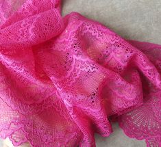 Magenta pink stretch lace trim with a pretty design. Wide elastic lace with a flounce edge and is of excellent quality with a soft handle and drape. This listing is for 1 METER = 1.09 yard width: 8.05 inch = 20.5 cm Ideal for sewing and craft projects. This stretch lace ideal for lingerie, bra making, clothing, accessories, doll dresses, table runner decoration, home textile, gifts, bags decoration, skirt bottoming, home decor and other projects you could imagine. Multiples of 1 meter purchased Fitted Pink Lace, Fitted Pink Lace Tops, Pink Fitted Lace For Party, Fitted Pink Lace For Party, Elegant Pink Lace For Summer, Pink Lace With Patchwork For Spring, Pink Lace Patchwork For Spring, Pink Crochet Lace For Party, Stretch Lace With Lace Trim For Summer