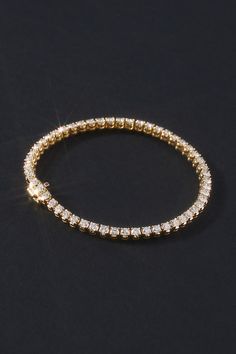 Made with 14k, 18k, and 24k gold, this only-at-Anthro collection is designed with everyday wear in mind. Whether working out, running errands, or heading to dinner, these made-to-last pieces add a glimmer of luxury to every look. | Bezel Diamond Tennis Bracelet by Anthropologie in Gold, Women's Diamond Box, Diamond Tennis Bracelet, Tennis Bracelet Diamond, Bezel Diamond, Tennis Bracelet, Women Accessories Jewelry, Working Out, Running Errands, Lab Grown Diamonds