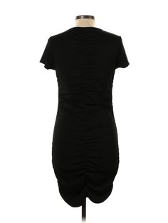 Black Ruched Short Sleeve Bodycon Dress, Black Ruched Bodycon Dress With Short Sleeves, Short Sleeve Ruched Bodycon Dress For Night Out, Ruched Short Sleeve Bodycon Dress For Night Out, Black Short Sleeve Ruched Dress, Black Ruched Dress With Short Sleeves, Black Ruched Bodycon Dress, Ruched Short Sleeve Dresses, Question Mark Icon