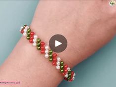 Pearl Bracelet Tutorial, Christmas Bead, Easy Christmas, Bracelet Tutorial, Beaded Rings, Simple Christmas, Wedding Decoration, Pearl Bracelet, Decoration Ideas