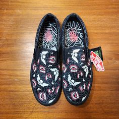 Vans! Since 1966! Quality, Comfort, Durability!!! Super Cool Glow In The Dark Classic Slip-On!!! Color: Black Size: Men (10.0) New With Tags, No Flaw To Show. Vans Black, Vans Classic Slip On, Mens Vans, Vans Shoes, Mens Shoes Sneakers, Glow In The Dark, Black Men, The Darkest, Shoes Sneakers