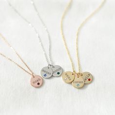 "*FREE STANDARD SHIPPING to US on all orders with +35USD! Your birthstone disc necklace is personalized with custom engraving + genuine Swarovski crystals, making a perfect gift for Mother's Day or anytime gift. This birthstone necklace can be personalized with .. - your children or grandchildren name - initials of yourself and a loved one - special date - other languages (Greek, Hebrew, French, German, Danish, Spanish, Japanese, Korean etc.) - roman numerals.... the ideas are endless! D E T A I Personalized Gift Round Pendant Birthstone Necklace, Customizable Round Birthstone Necklace For Personalized Gift, Customizable Birthstone Necklace For Personalized Gift, Customizable Birthstone Necklace With Round Pendant For Birthday, Personalized Name Charm Necklaces, Personalized Round Birthstone Necklace For Birthday, Customizable Birthstone Necklace With Round Pendant For Birthdays, Customizable Round Pendant Birthstone Necklace For Birthday, Customizable Round Birthstone Necklace For Mother's Day