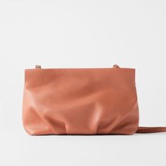 Elegant And Understated. Love Gathered Details Leather Upper Zara Everyday Pouch Bag, Zara Pouch Bag For Everyday, Chic Pink Textured Leather Shoulder Bag, Pink Leather Clutch With Removable Pouch, Elegant Pink Textured Leather Shoulder Bag, Zara Clutch For Daily Use, Zara Soft Leather Bag For Daily Use, Zara Clutch Shoulder Bag, Zara Evening Bag With Removable Pouch