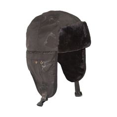 MW290 Mens Dorfman Pacific Black Camo Nylon Trooper Fleece Lined Earflap Size XL.  There is a nice black fleece lining.  This hat will definitely keep you warm.  The inside measurement is generous 25 inches.  It is a very comfortable and cozy hat. Black Aviator Hat For Outdoor, Windproof Aviator Hat For Outdoor, Weatherproof Hat For Winter Outdoor Activities, Weatherproof Winter Hat For Outdoor Activities, Weatherproof Hat For Outdoor Activities In Winter, Black Windproof Hats For Hiking, Military Hats For Winter Outdoor Activities, Winter Military Hat For Outdoor Activities, Waterproof Winter Hats For Outdoor Activities