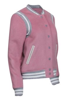 This Parker letterman jacket is your ultimate go-to for sporty chic weekend wear! This jacket is like a burst of playful energy, with its vibrant pink and grey color scheme that screams fun and confidence. The classic letterman design adds a touch of athletic charm. So throw it on, embrace your inner cool girl, and get ready to take the weekend by storm in this Parker stunner. Size S Shell 80% Wool, 20% Polyester Rib Trim 57% Polyester, 31% Cotton, 11% Nylon, 1% Elastane Faux Leather 50% Polyure French Girl Chic, Grey Color Scheme, Letterman Jacket, Buy Shoes Online, Sporty Chic, Weekend Wear, French Girl, Grey Color, Pink Grey