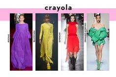 Summer fashion trends 2018 crayola colours Teenage Fashion Trending, Fashion Trend Board, Colour Trends, Funny Fashion, Trend Report