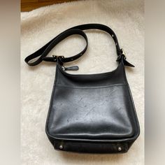 Coach Vintage Legacy Zip Black Handbag Shoulder Crossbody Purse Style# 9966 Vintage Black Crossbody Hobo Bag, Classic Crossbody Bucket Bag, Classic Satchel With Snap Closure, Classic Coach Crossbody Hobo Bag, Classic Bags With Snap Closure For On-the-go, Classic Black Bucket Bag, Elegant Hobo Shoulder Bag With Snap Closure, Elegant Hobo Bag With Snap Closure, Classic Casual Bag With Snap Closure