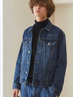 Editor's NotesMOTH’s trucker jacket gives casual look with washed denim fabric and double pocket detail.- Washed denim fabric- Button closure- Stitch detail- Double chest and front pockets- Long sleeves Measurements(in.)1 / 2- Length: 24.2in. / 24.8in.- Chest: 21.7in. / 22.8in.- Hem: 18.5in. / 19.7in.- Shoulder: 18.1in. / 18.9in.- Armhole: 9.8in. / 10.2in.- Sleeve: 24.4in. / 25.2in.- Sleeve Width: 8.1in. / 8.9in.- Cuff: 4.7in. / 4.7in.*Model Info(Women): 5’9’’ Bust 32.3’’ Waist 23.6’’ Hip 3 Winter Denim Jacket In Medium Wash With Patch Pockets, Denim Blue Denim Jacket With Flap Pockets For Streetwear, Spring Denim Button-up Jacket With Welt Pockets, Denim Blue Jacket With Flap Pockets For Streetwear, Spring Denim Outerwear With Welt Pockets, Spring Denim Outerwear, Streetwear Denim Jacket With Buttoned Pockets, Denim Jacket With Buttoned Pockets For Streetwear, Spring Medium Wash Denim Jacket With Welt Pockets