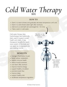 Cold Water Therapy, Water Therapy, Feminine Health, Immune Health, Happy Mom