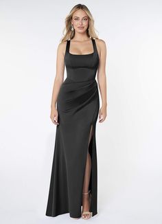 Azazie Mero Bridesmaid Dresses | Azazie Plus Size Bridal Dresses, Dark Navy Bridesmaid Dresses, Bridesmaid Dresses Azazie, Black Bridesmaid, Black Bridesmaids, Lace Bride, Navy Bridesmaid Dresses, Satin Dress Long, Azazie Bridesmaid Dresses