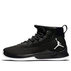 Nike Jordan Ultra Fly 2 X 'Black White' 914479-010 (SNKR/Retro/Basketball) Black Basketball Shoes For Sports Events, Black Basketball Shoes With Boost Midsole For Sports, Black Casual Jordan Basketball Shoes, Casual Black Jordan Basketball Shoes, Black Casual Jordan Shoes For Basketball, Jordan Basketball Shoes Black With Boost Midsole, Black Low-top Jordan Shoes For Basketball, Mid-top Basketball Shoes For Sports Events, Black Basketball Sneakers With Boost Midsole