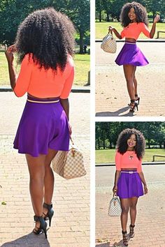 Have been looking for a purple skater skirt outfit. Purple Skater Skirt, Summer Curls, Skater Skirt Outfit, Purple Skirt, Skirt Summer, Natural Hair Inspiration, Skirt Outfit, Curly Girl, Girls Fashion