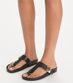 Mellow Thong Sandal: Women's Designer Sandals | Tory Burch Chic T-strap Sandals With Toe Post And Buckle Closure, Textured Footbed T-strap Sandals, Everyday Sandals With Leather Footbed And Toe Post, Modern Sandals With Buckle Closure And Toe Post, Modern Toe Post Sandals With Buckle Closure, Everyday Toe Post Sandals With Cushioned Footbed, Chic Sandals With Leather Footbed And Single Toe Strap, Chic Leather Footbed Sandals With Single Toe Strap, Everyday Sandals With Buckle Closure And Flat Heel