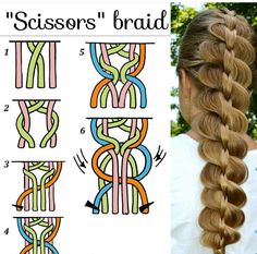 Scissors braid Simple Hairstyle, Hairstyle Tutorials, Hair Treatments