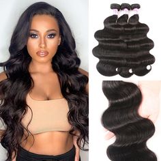 Hair Color Natural Black Hair Length 8”-30” INCH Texture Malaysian Body Wave Type No Hair Weight 95-100g/pc Hair Weft Machine Double Weft Quality 7A Grade High Quality 100% Virgin Hair, Tangle Free, No Shedding Items /Package: 3bundles/Pack Can Be Bleached/Dyed Yes Shipment USPS Orvernight 2-3 Business Days; USPS 3-7 Business Days; DHL/UPS 5-10 Business Days. REMY HUMAN HAIR Beautyforever Remy human hair is regarded as the finest elite quality human hair It's stronger, healthier and less likely Face Shape Hairstyles, Natural Black Hair, Hair Body Wave, Hair Creations, Hair Color Natural, Malaysian Hair, Body Wave Hair, Black Natural Hairstyles, Hair Weft