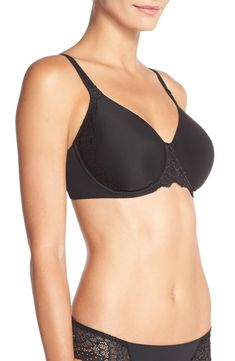 Designed to slim, contain and support, this lace-trimmed minimizer bra features seamless, full-coverage cups that create a smooth, lifted silhouette. 48% polyester, 36% polyamide, 16% elastane Hand wash, line dry Imported Minimizer Bra, Simone Perele, Minimiser Bra, Fabric Gift Bags, Fabric Gifts, Free Fabric, Underwire Bra, Hand Wash, Nordstrom